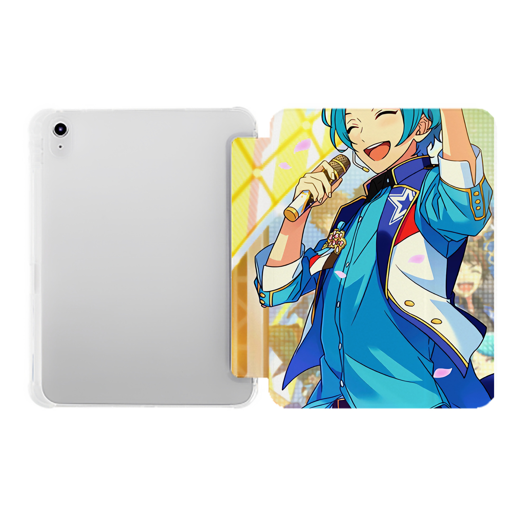 （画像用） あんさんぶるスターズ! Ensemble Stars IPad ケース ペン収納付き 三つ折りスタンド PUレザー×シリコン 対応機種9.5/10.5/10.9インチ